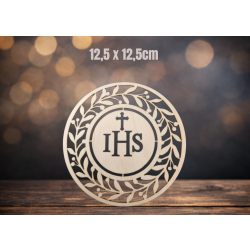 Tabliczka z IHS 2 12,5cm, sklejka 3mm